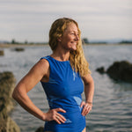 UPF 50+ Blue Astrid Sleeveless Top front 2