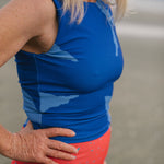 UPF 50+ Blue Astrid Sleeveless Top Vicky