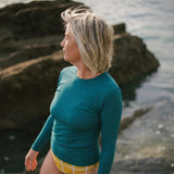Long Sleeved Rash Top - Teal