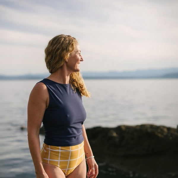 Sleeveless Rash Top - Navy