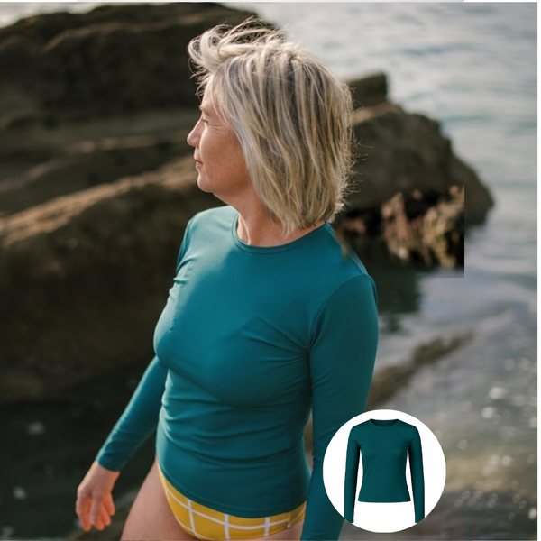 Long Sleeved Rash Top - Teal