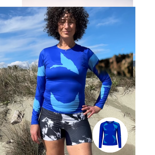Long Sleeved Rash Top - Blue Astrid