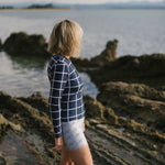 Navy Saros Rashtop side 2 UPF 50+ swimwear
