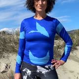 Long Sleeved Rash Top - Blue Astrid