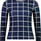 Navy Saros Rashtop front UPF 50+ swimwear
