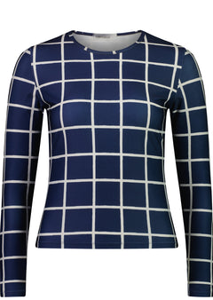 Navy Saros Rashtop front UPF 50+ swimwear