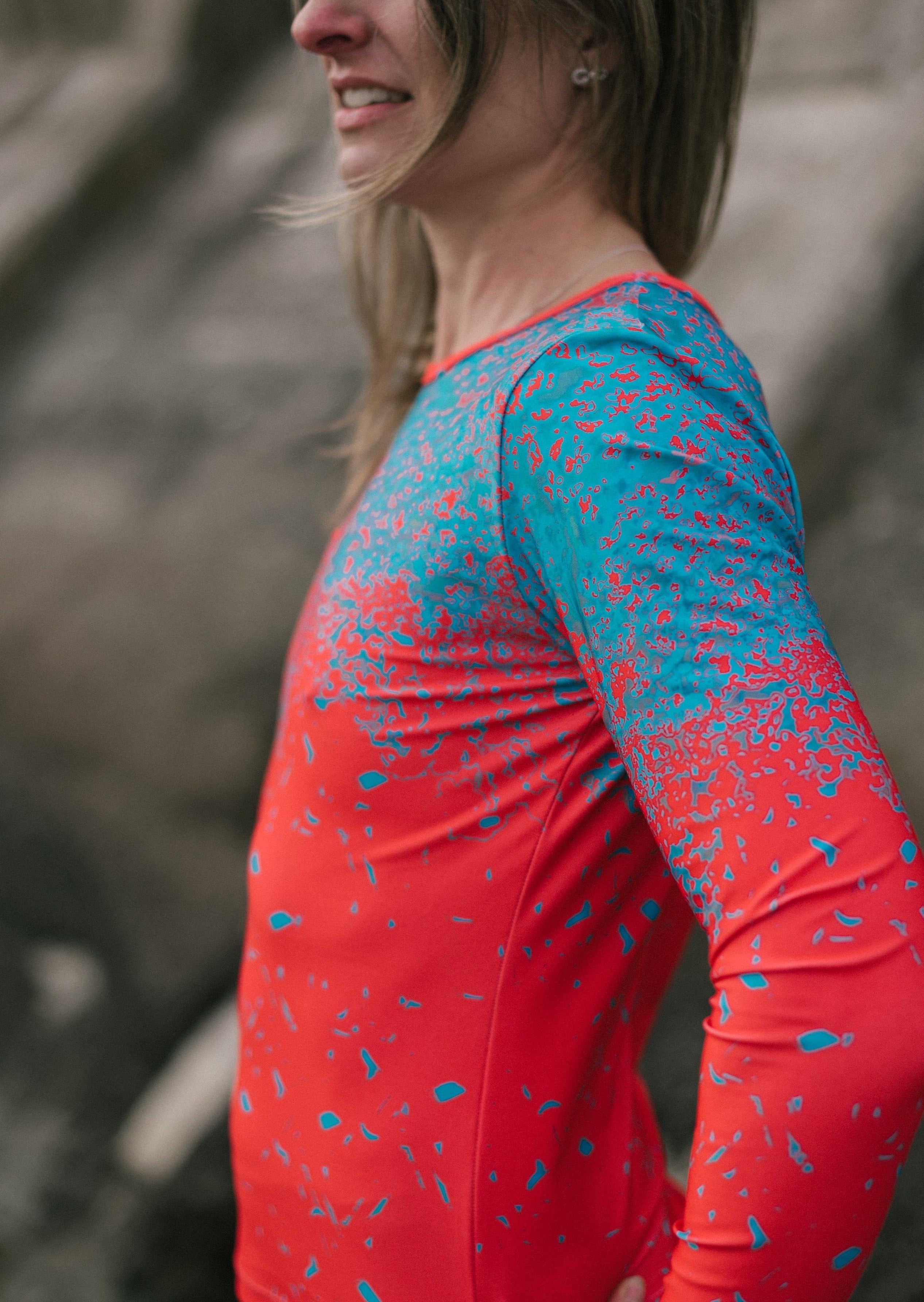 Long Sleeve Theia UPF 50+ Rash Top side 3