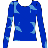 Long Sleeved Rash Top - Blue Astrid