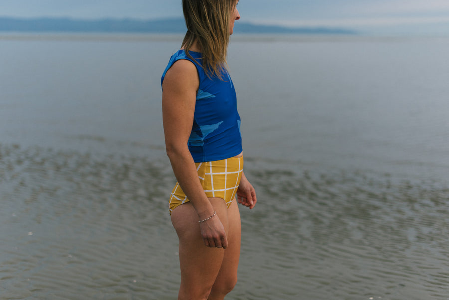 High Waist Bottoms - Yellow Saros