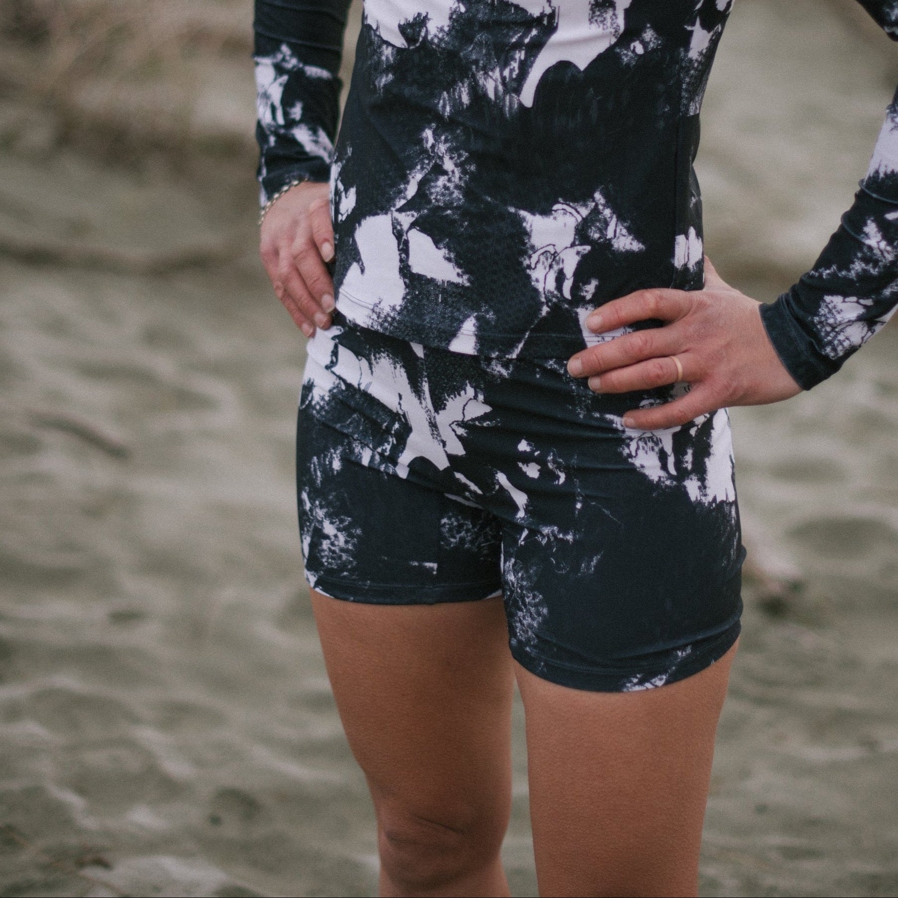 UPF 50+ Selene swim short  all black