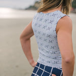 UPF 50+ twilight sleeveless rashtop back arms