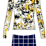 Starlight Long sleeved rashtop front, one, ups 50+ swimwear
