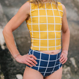 Navy Saros Full Coverage Swim Bottoms front